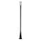 Z-Lite Helix 1 Light Outdoor Post Mounted Fixture, Black And Clear Seedy 591PHM-519P-BK - alternate 1